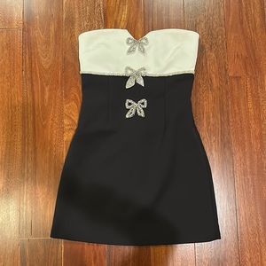 Self-Portrait twill mini dress